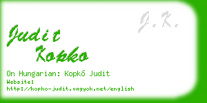 judit kopko business card